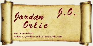Jordan Orlić vizit kartica